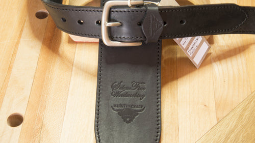Imported Kes Tor Leather Guitar Strap - Peppercorn
